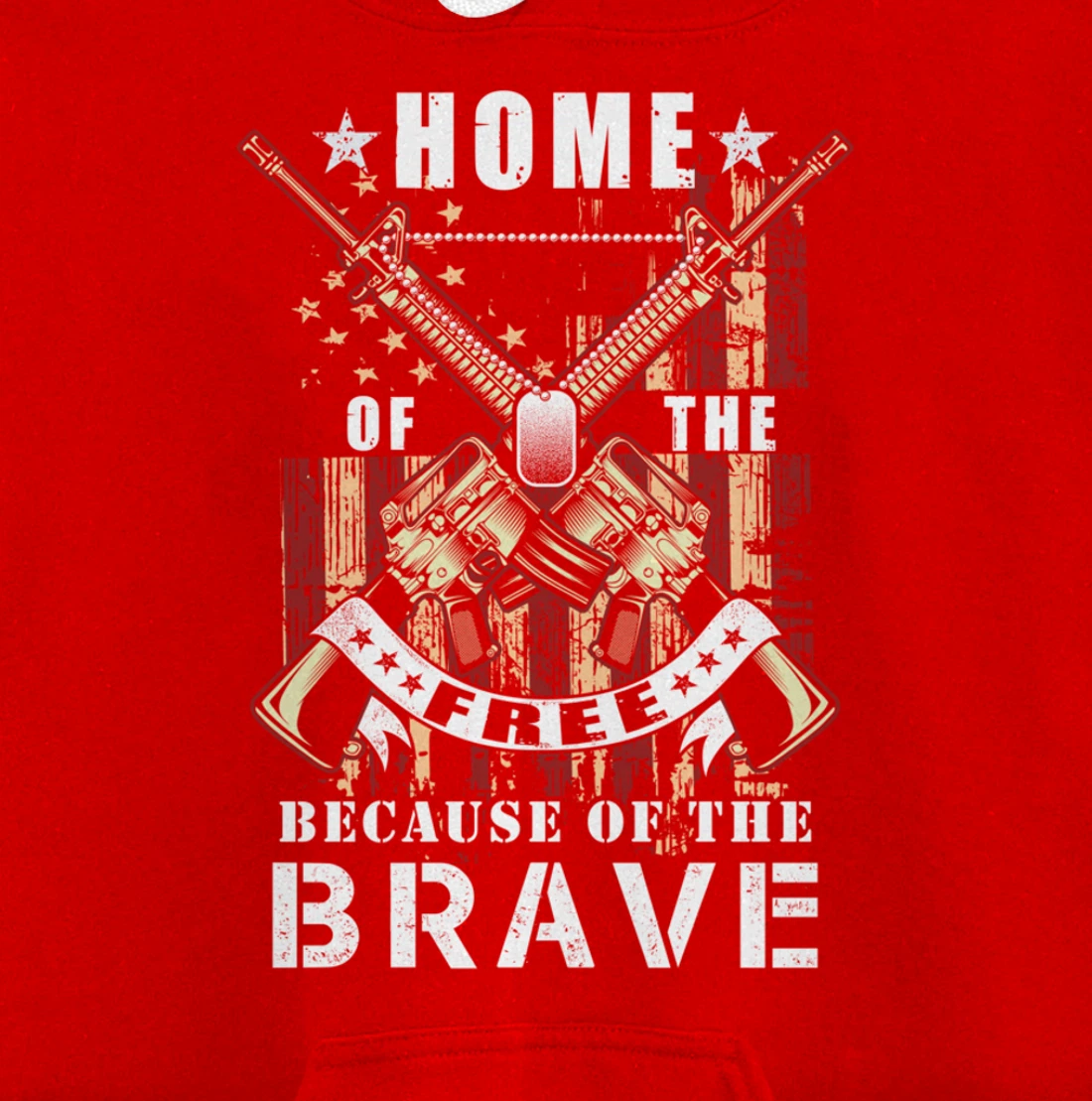 Veterans Day - Home Of The Free because of the brave Pullover Hoodie