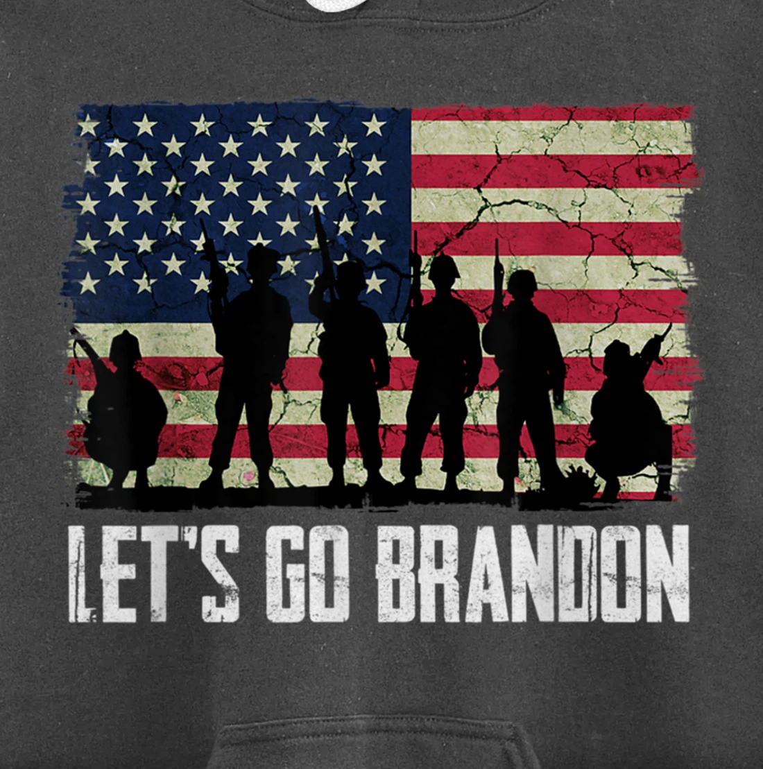Let’s Go Brandon American flag veterans vintage Pullover Hoodie