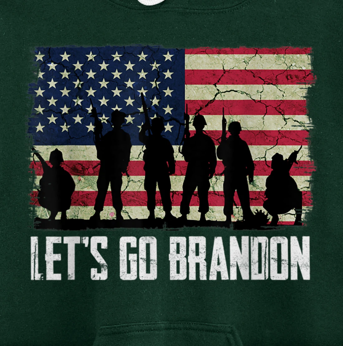 Let’s Go Brandon American flag veterans vintage Pullover Hoodie