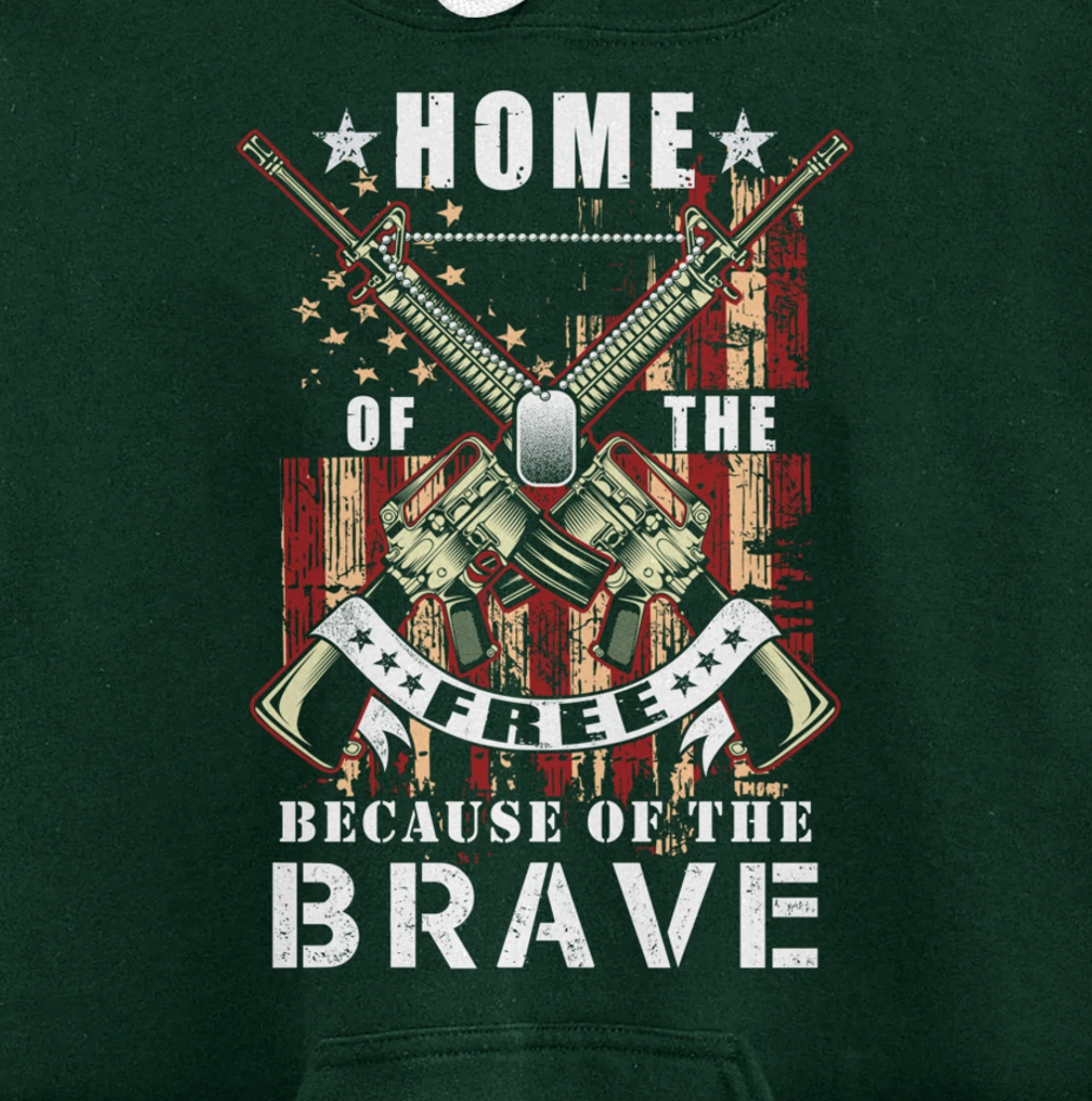 Veterans Day - Home Of The Free because of the brave Pullover Hoodie