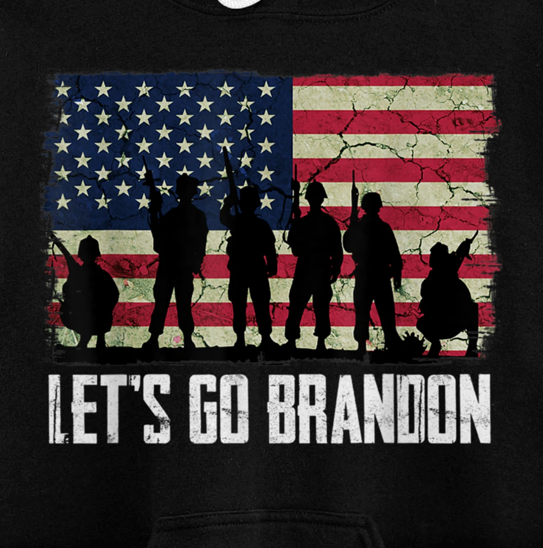 Let’s Go Brandon American flag veterans vintage Pullover Hoodie