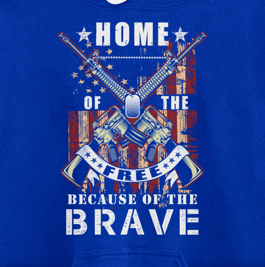 Veterans Day - Home Of The Free because of the brave Pullover Hoodie
