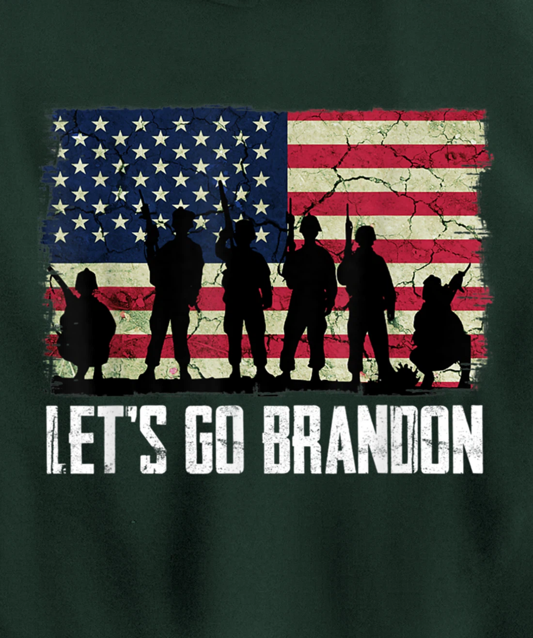 Let’s Go Brandon American flag veterans vintage Pullover Hoodie