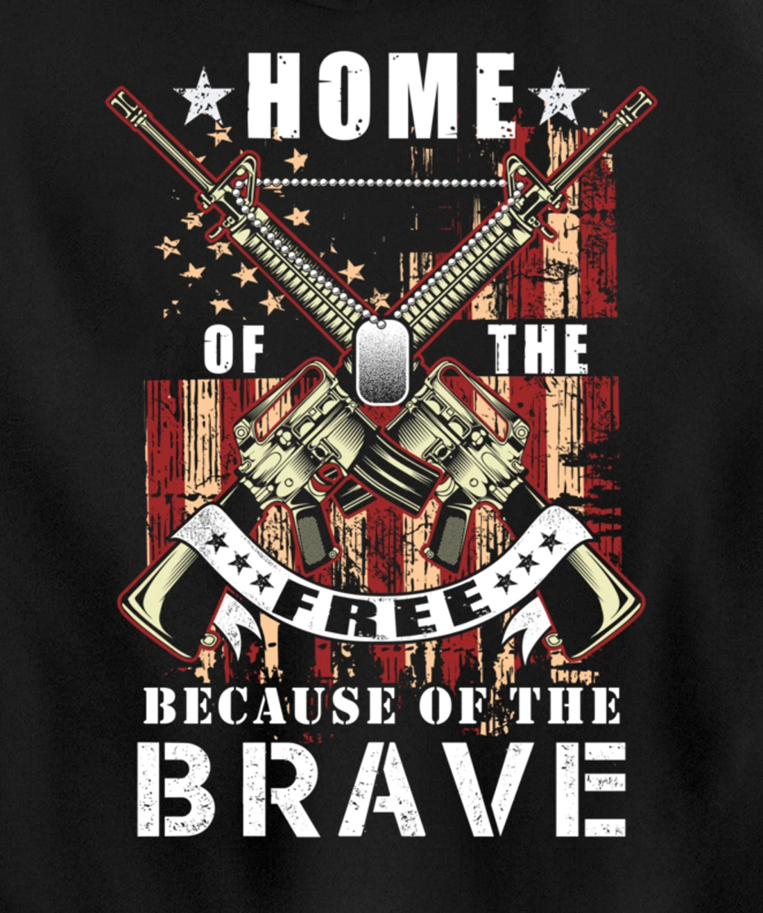 Veterans Day - Home Of The Free because of the brave Pullover Hoodie