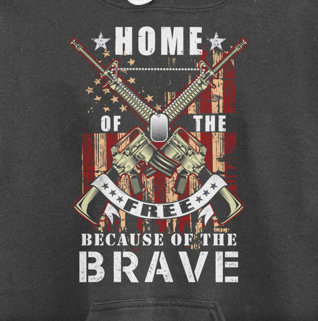 Veterans Day - Home Of The Free because of the brave Pullover Hoodie