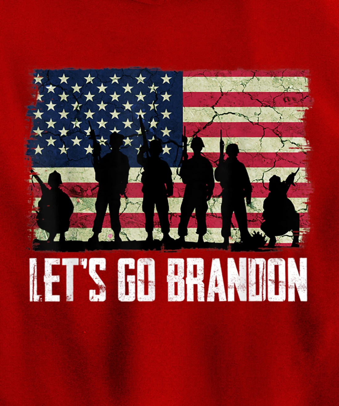 Let’s Go Brandon American flag veterans vintage Pullover Hoodie