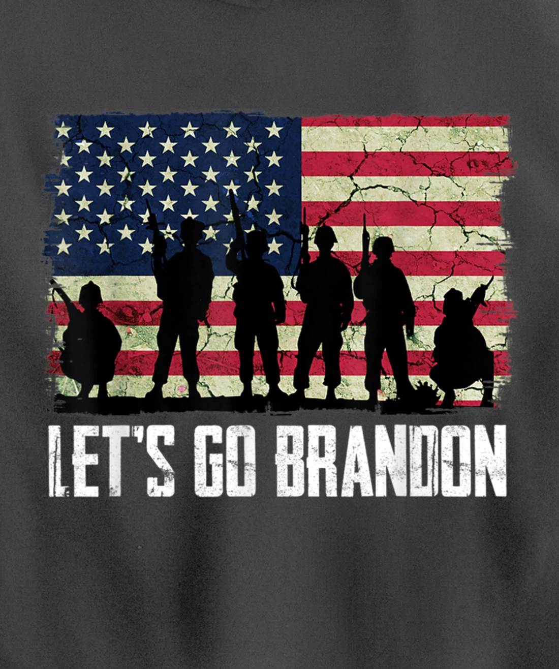 Let’s Go Brandon American flag veterans vintage Pullover Hoodie