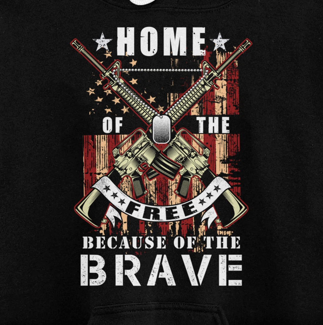 Veterans Day - Home Of The Free because of the brave Pullover Hoodie