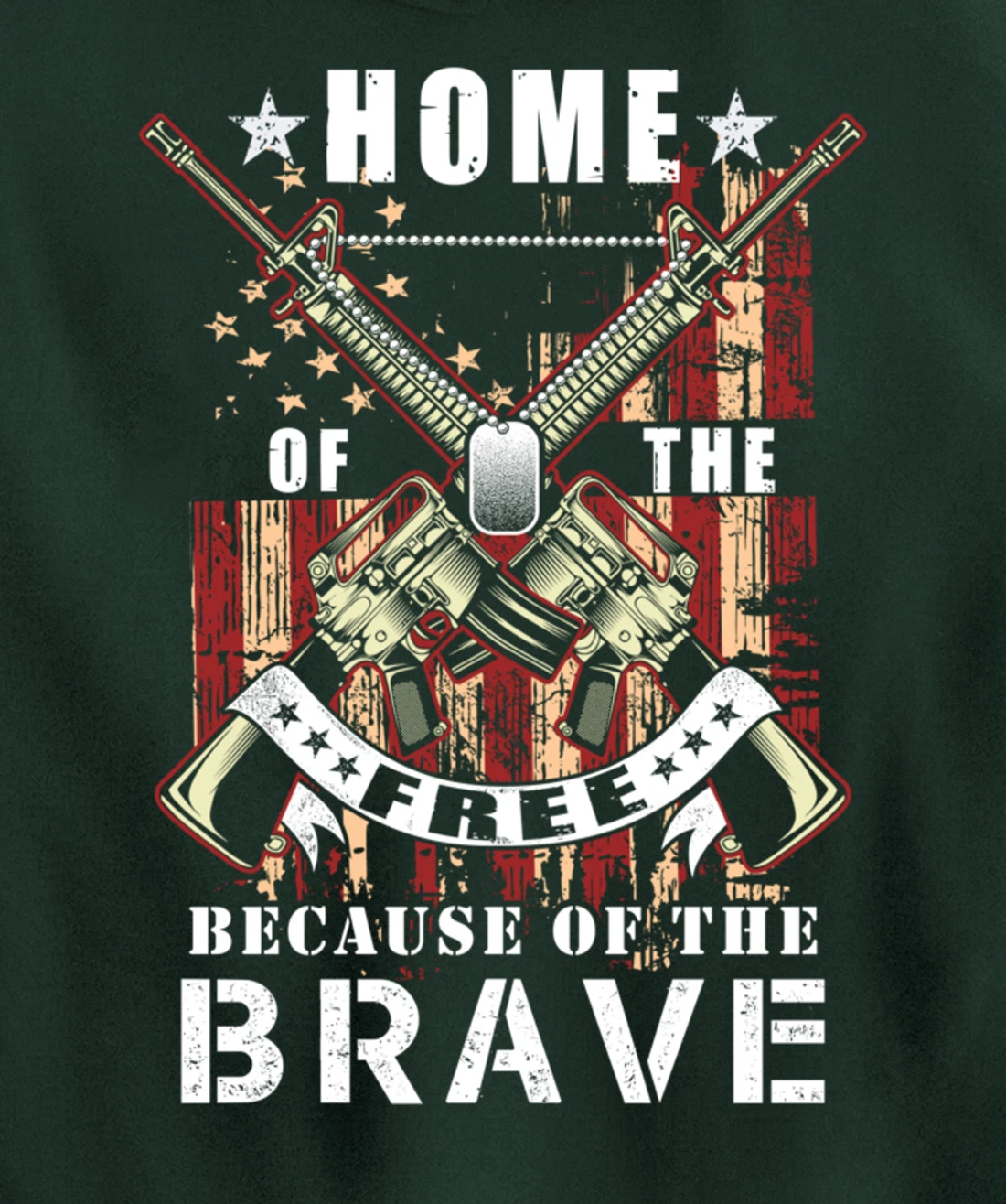 Veterans Day - Home Of The Free because of the brave Pullover Hoodie