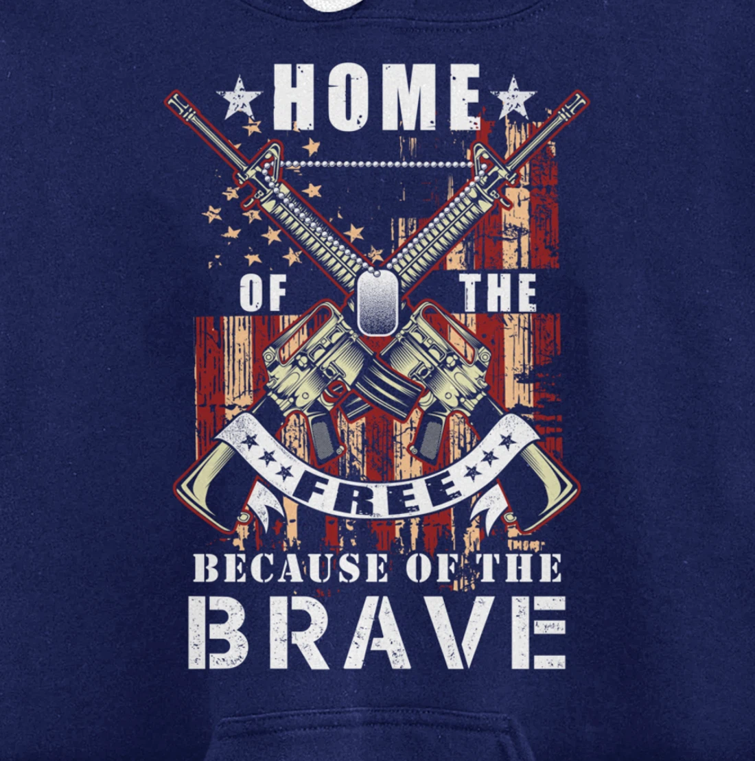 Veterans Day - Home Of The Free because of the brave Pullover Hoodie