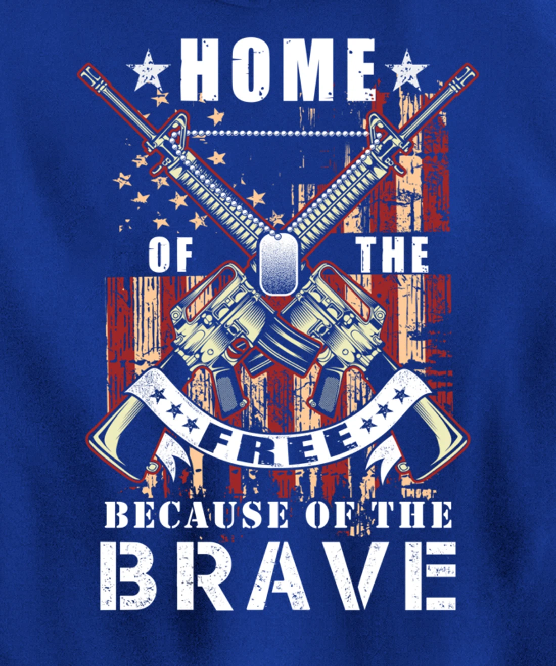 Veterans Day - Home Of The Free because of the brave Pullover Hoodie
