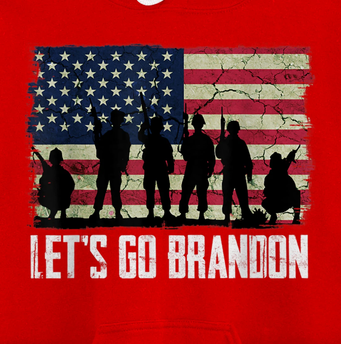 Let’s Go Brandon American flag veterans vintage Pullover Hoodie