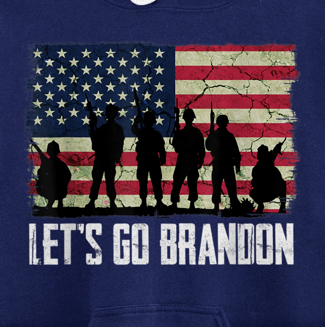 Let’s Go Brandon American flag veterans vintage Pullover Hoodie