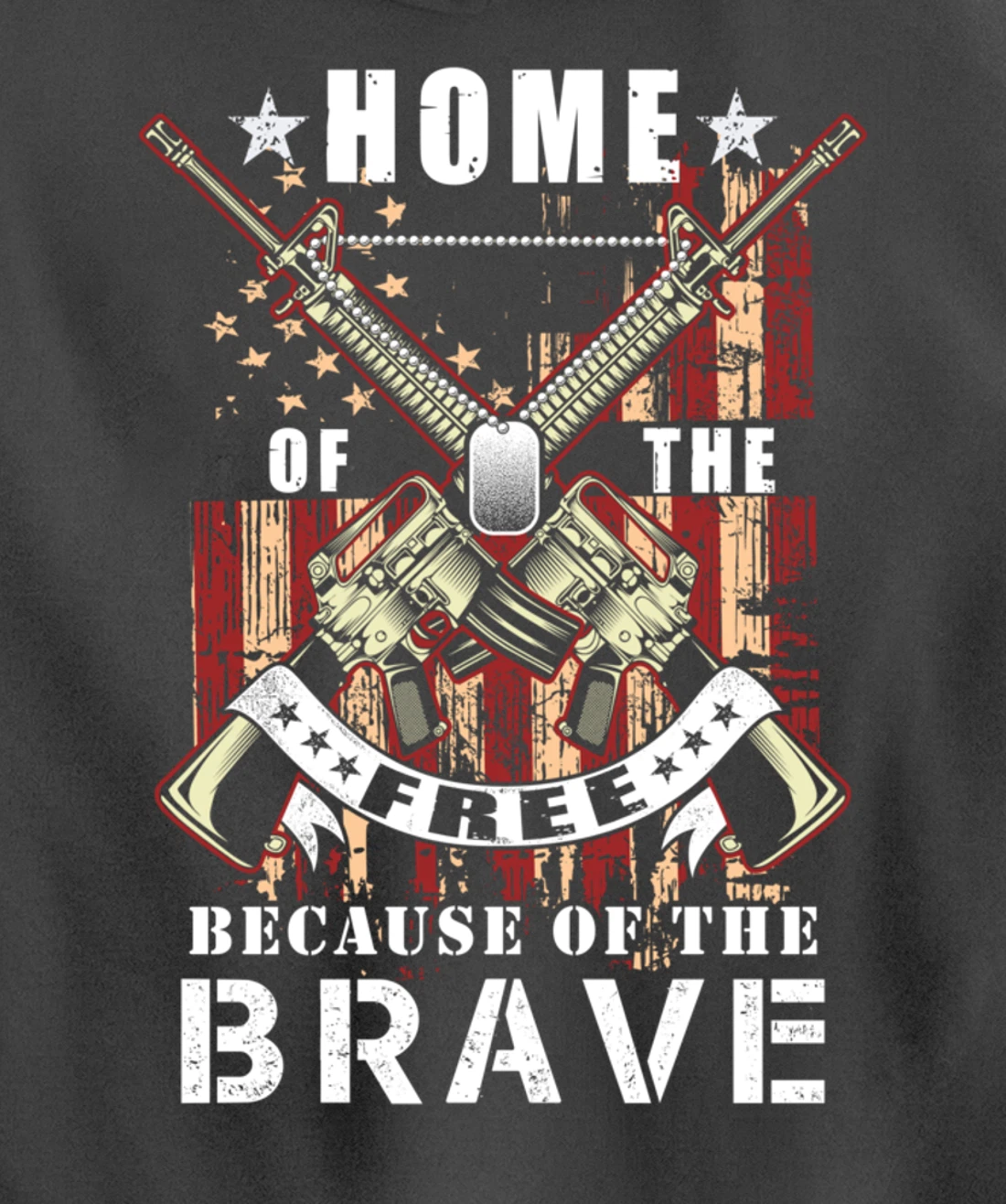 Veterans Day - Home Of The Free because of the brave Pullover Hoodie