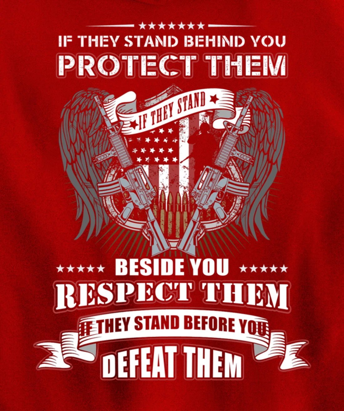 Veterans Day - If they stand behind you protect them Pullover Hoodie
