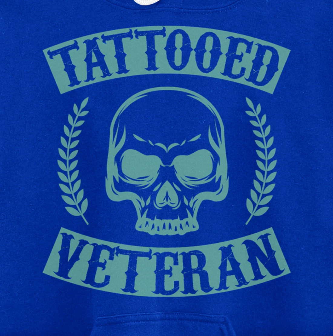 Tattooed Veteran Proud America USA Patriotic Distressed Pullover Hoodie