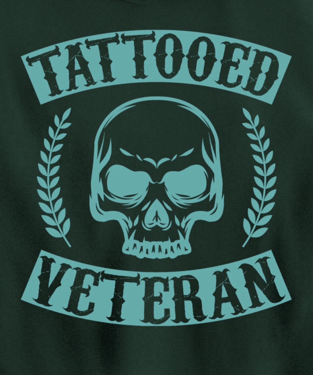 Tattooed Veteran Proud America USA Patriotic Distressed Pullover Hoodie