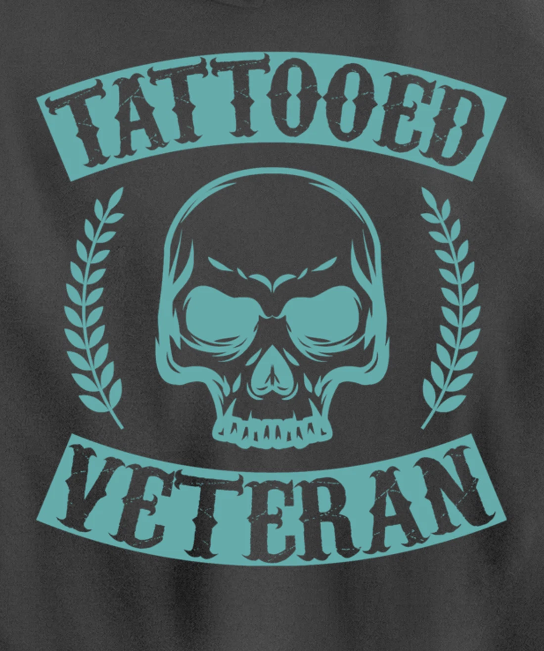 Tattooed Veteran Proud America USA Patriotic Distressed Pullover Hoodie