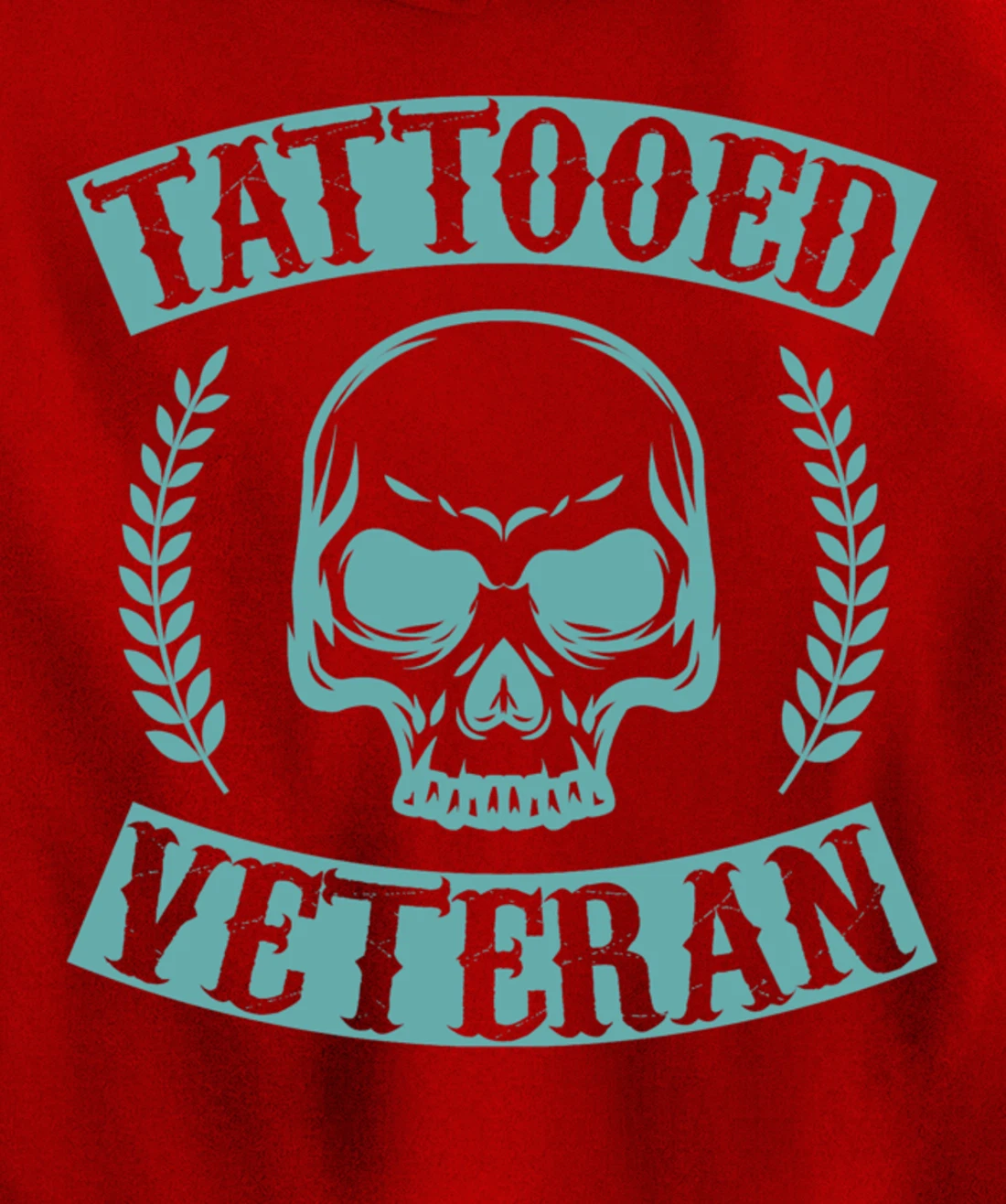 Tattooed Veteran Proud America USA Patriotic Distressed Pullover Hoodie
