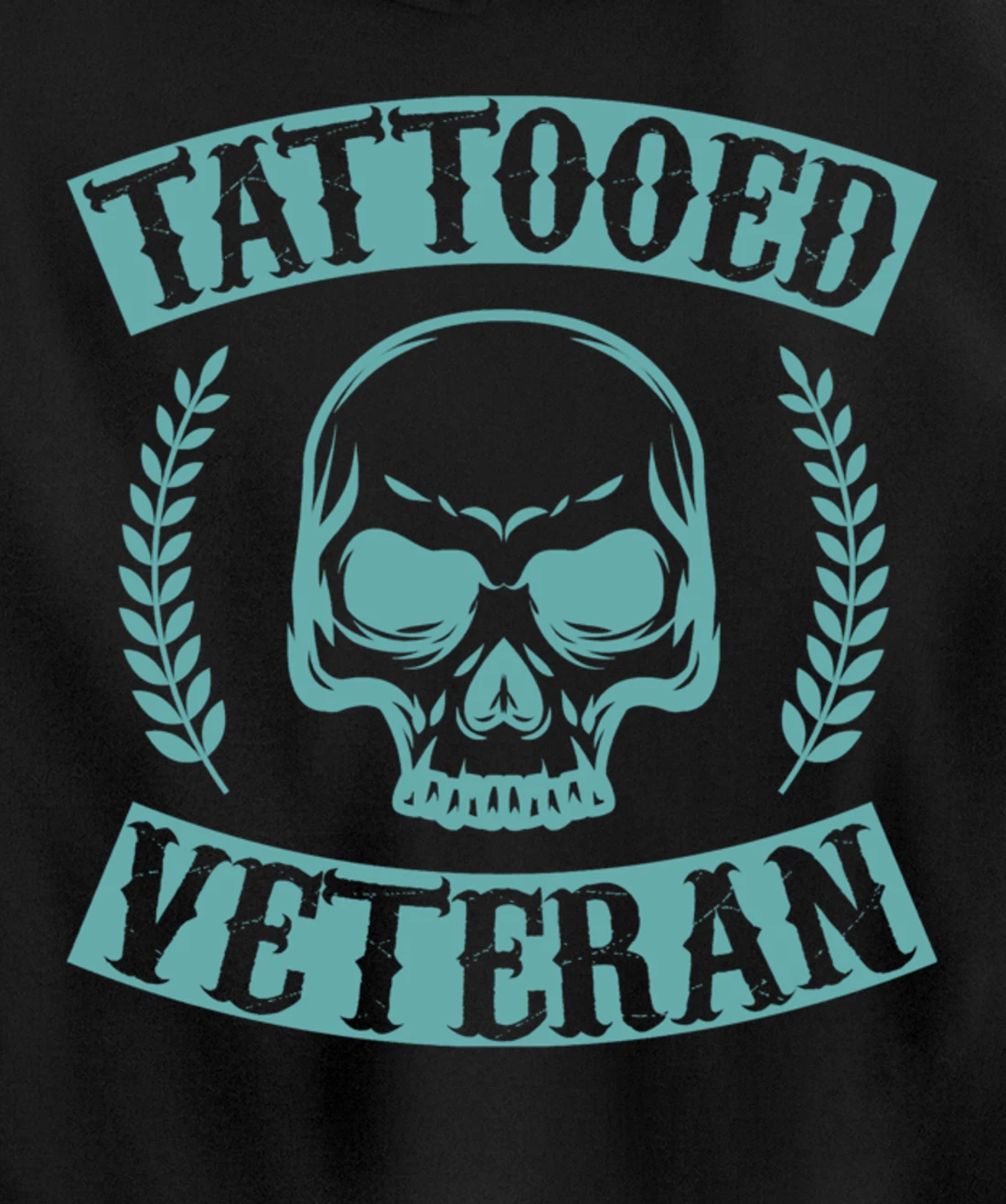 Tattooed Veteran Proud America USA Patriotic Distressed Pullover Hoodie