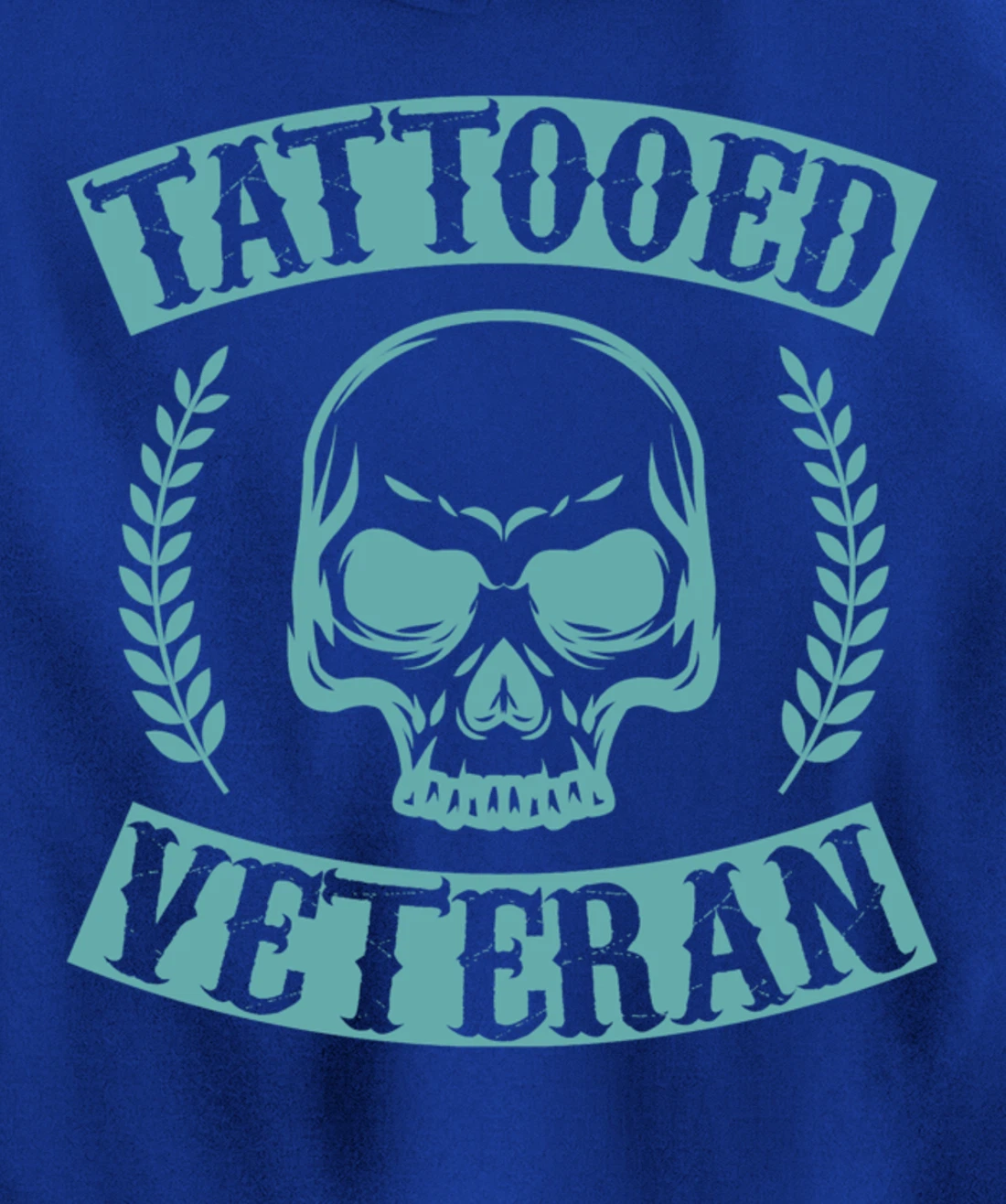 Tattooed Veteran Proud America USA Patriotic Distressed Pullover Hoodie