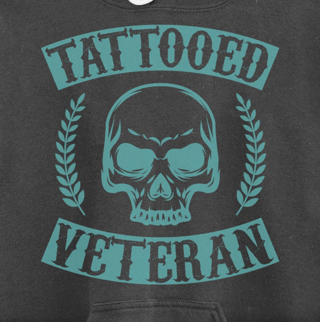 Tattooed Veteran Proud America USA Patriotic Distressed Pullover Hoodie