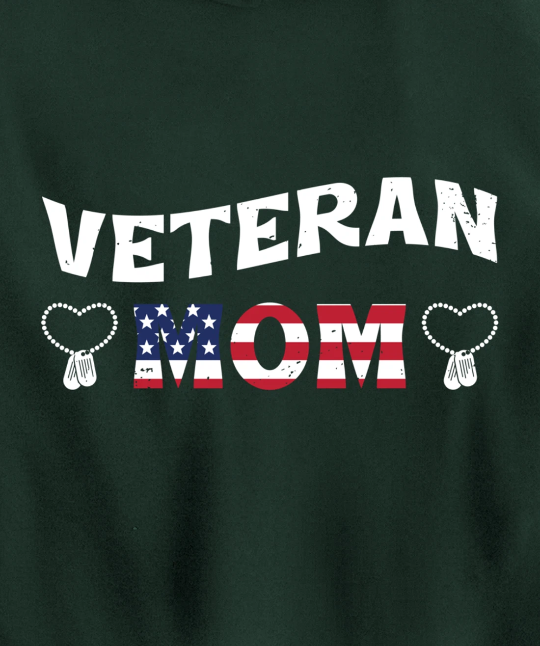 Veteran Mom, US Military Service, Happy Veterans Day Pullover Hoodie