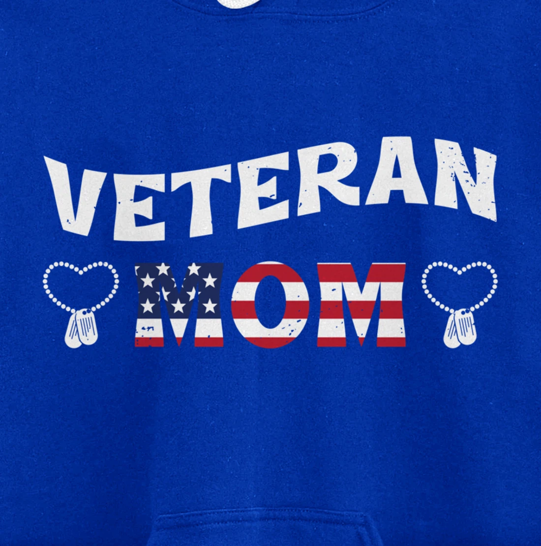 Veteran Mom, US Military Service, Happy Veterans Day Pullover Hoodie