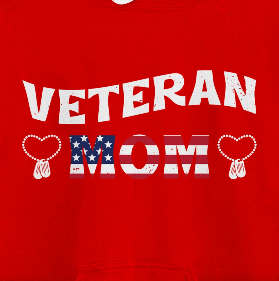 Veteran Mom, US Military Service, Happy Veterans Day Pullover Hoodie