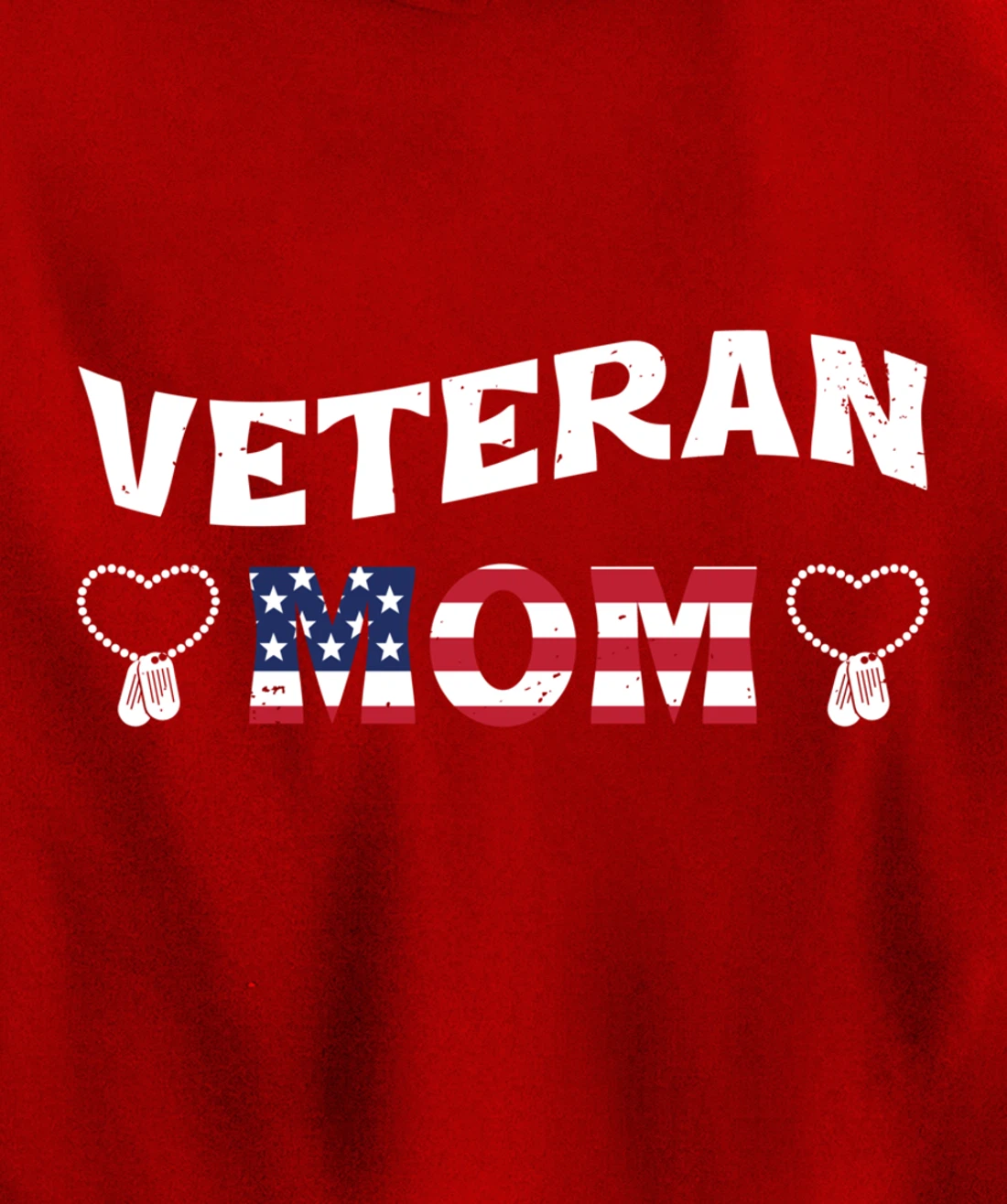 Veteran Mom, US Military Service, Happy Veterans Day Pullover Hoodie