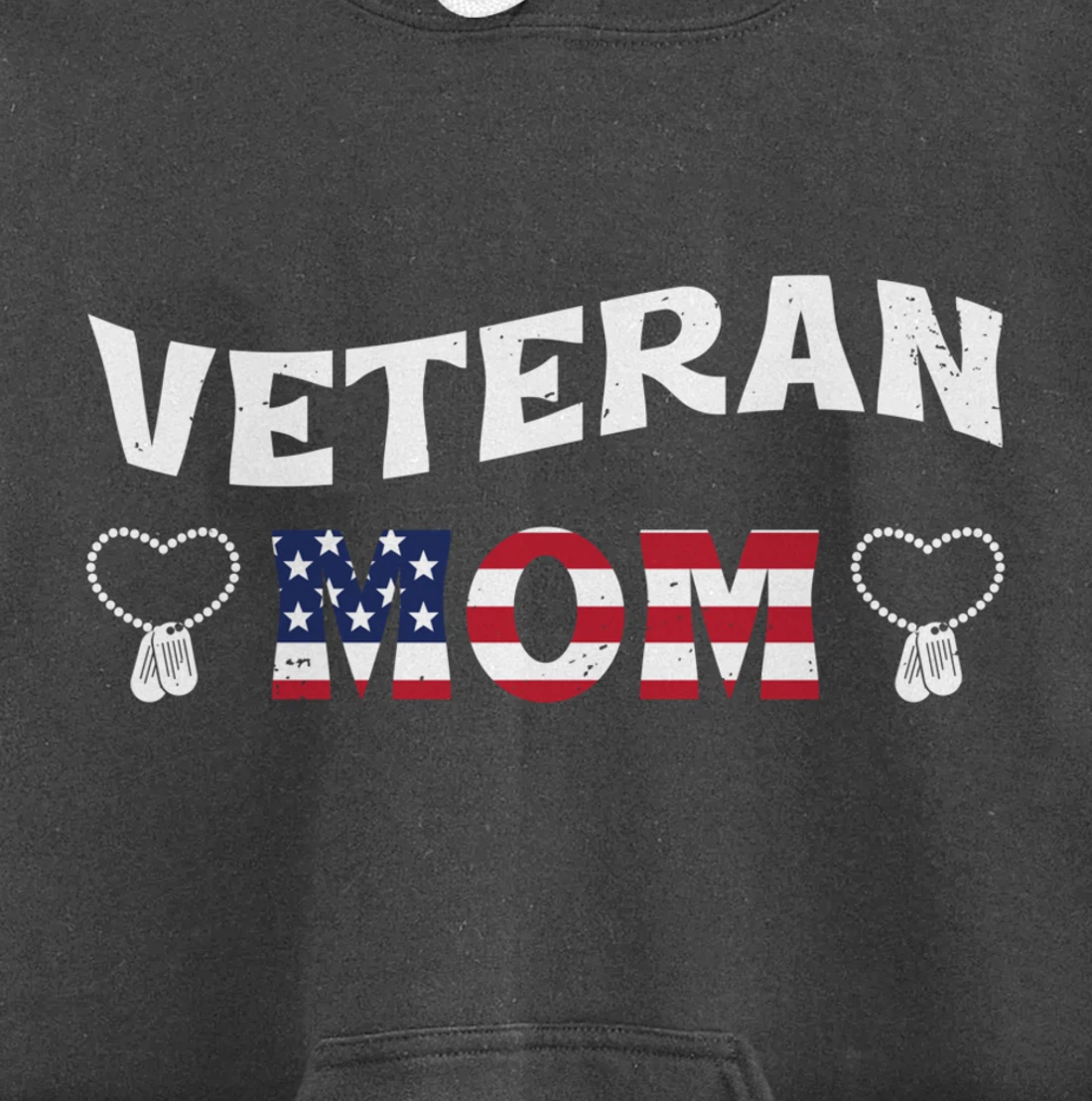 Veteran Mom, US Military Service, Happy Veterans Day Pullover Hoodie
