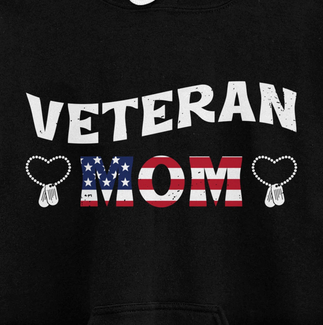 Veteran Mom, US Military Service, Happy Veterans Day Pullover Hoodie