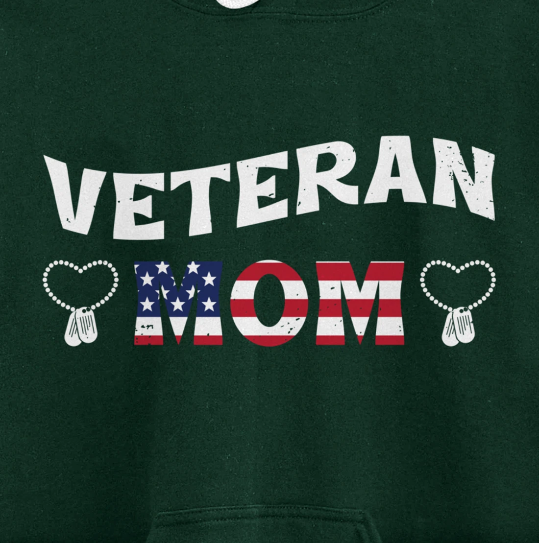Veteran Mom, US Military Service, Happy Veterans Day Pullover Hoodie