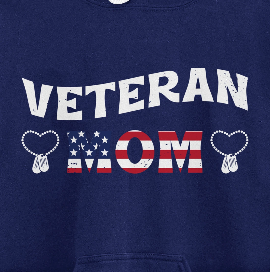Veteran Mom, US Military Service, Happy Veterans Day Pullover Hoodie