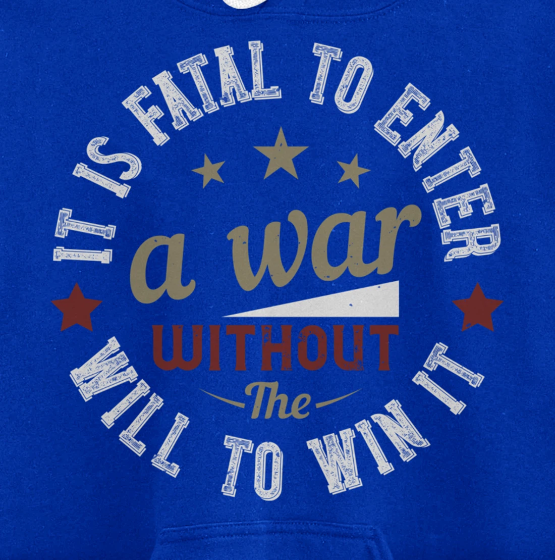 The Will To WinThe War, US Flag, US Military, Veterans Day Pullover Hoodie