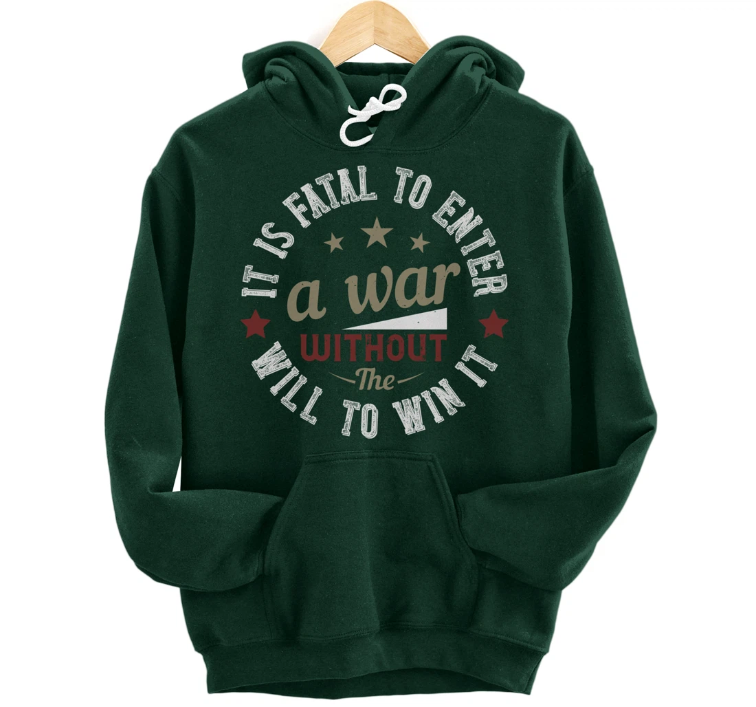 The Will To WinThe War, US Flag, US Military, Veterans Day Pullover Hoodie