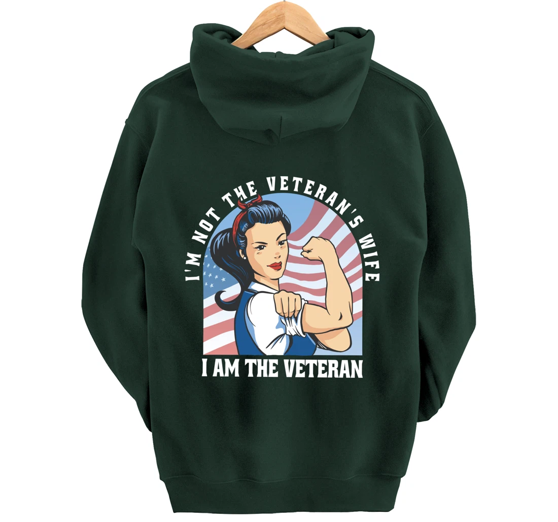 Woman Veteran - Veteran's Day Quote Saying Pullover Hoodie