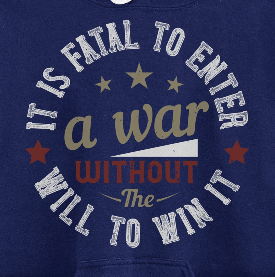 The Will To WinThe War, US Flag, US Military, Veterans Day Pullover Hoodie