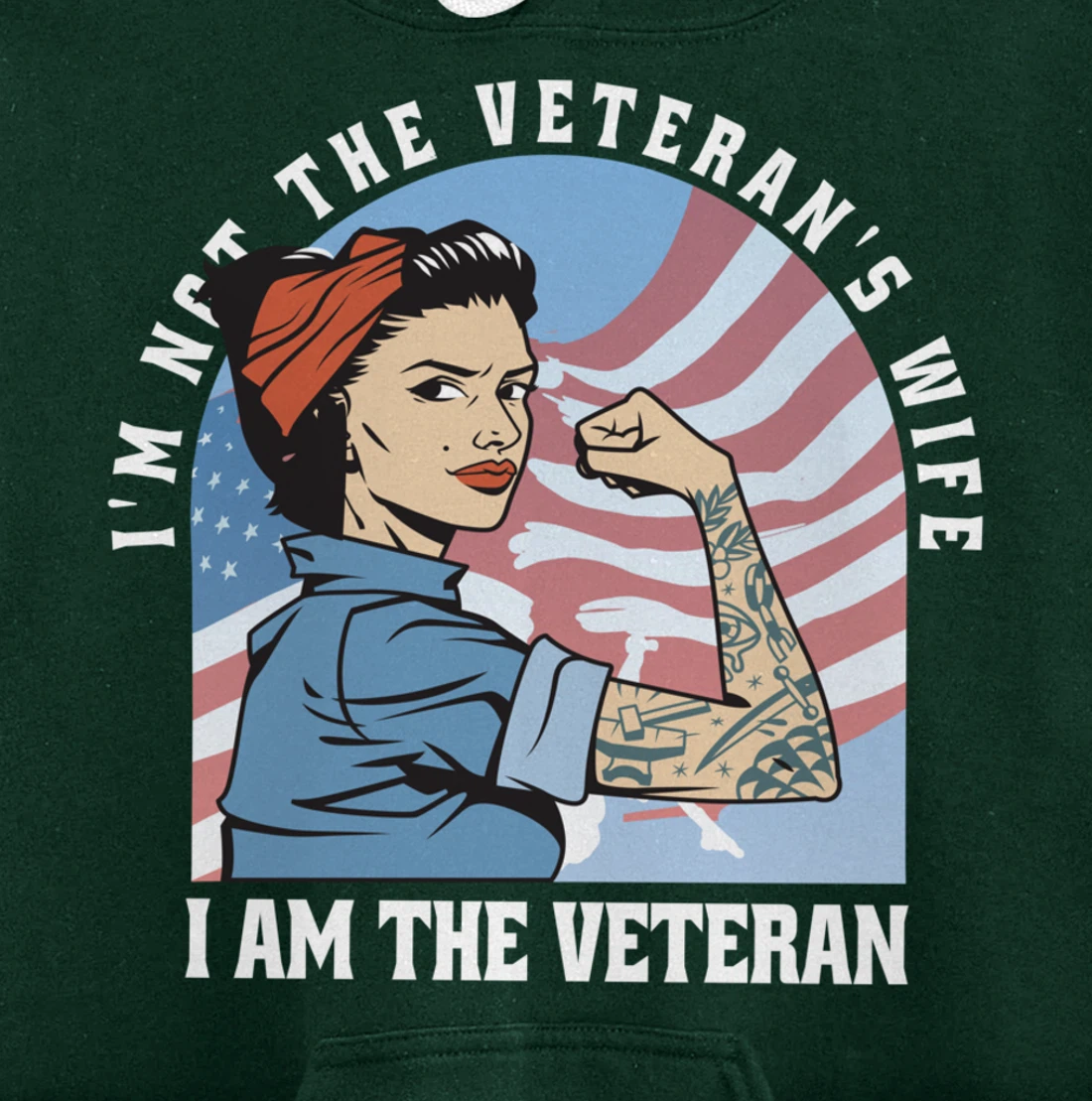 Woman Veteran - Veteran's Day Quote Saying Pullover Hoodie