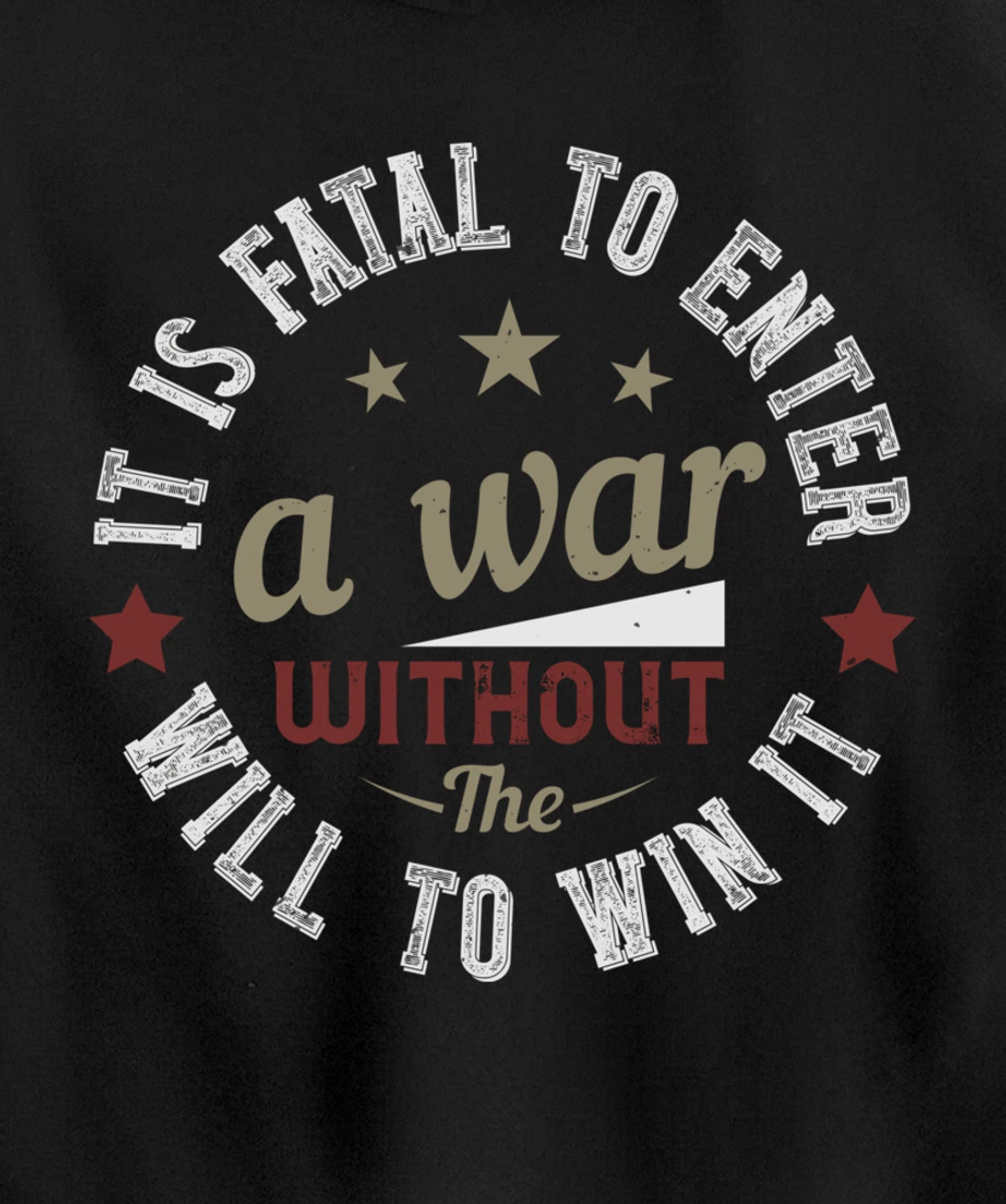 The Will To WinThe War, US Flag, US Military, Veterans Day Pullover Hoodie