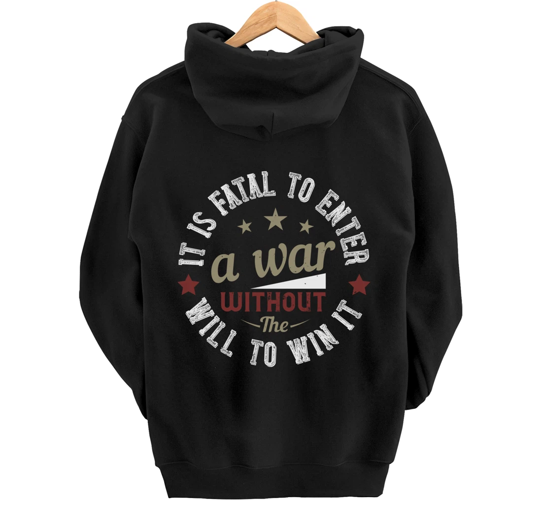 The Will To WinThe War, US Flag, US Military, Veterans Day Pullover Hoodie