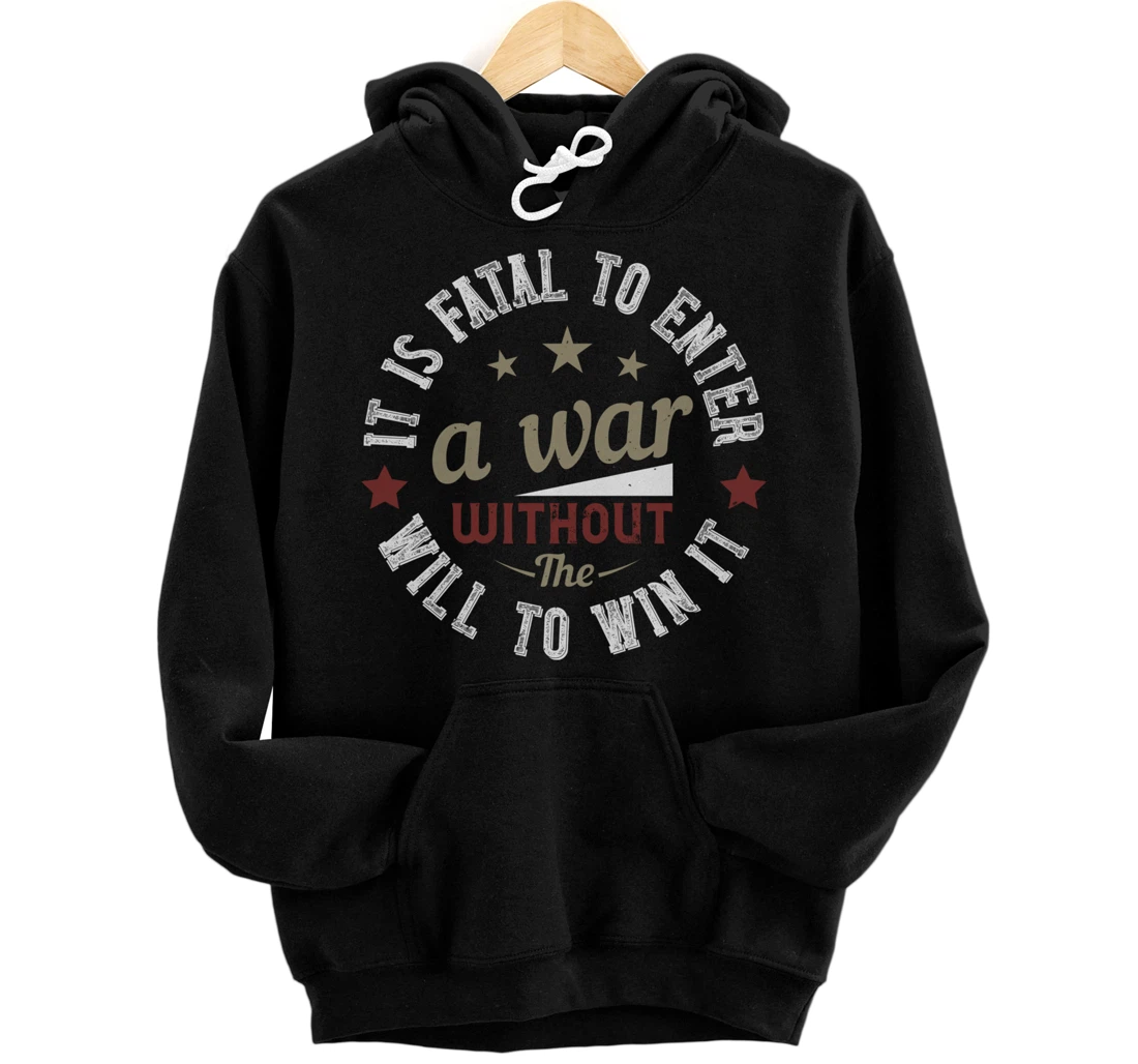 The Will To WinThe War, US Flag, US Military, Veterans Day Pullover Hoodie