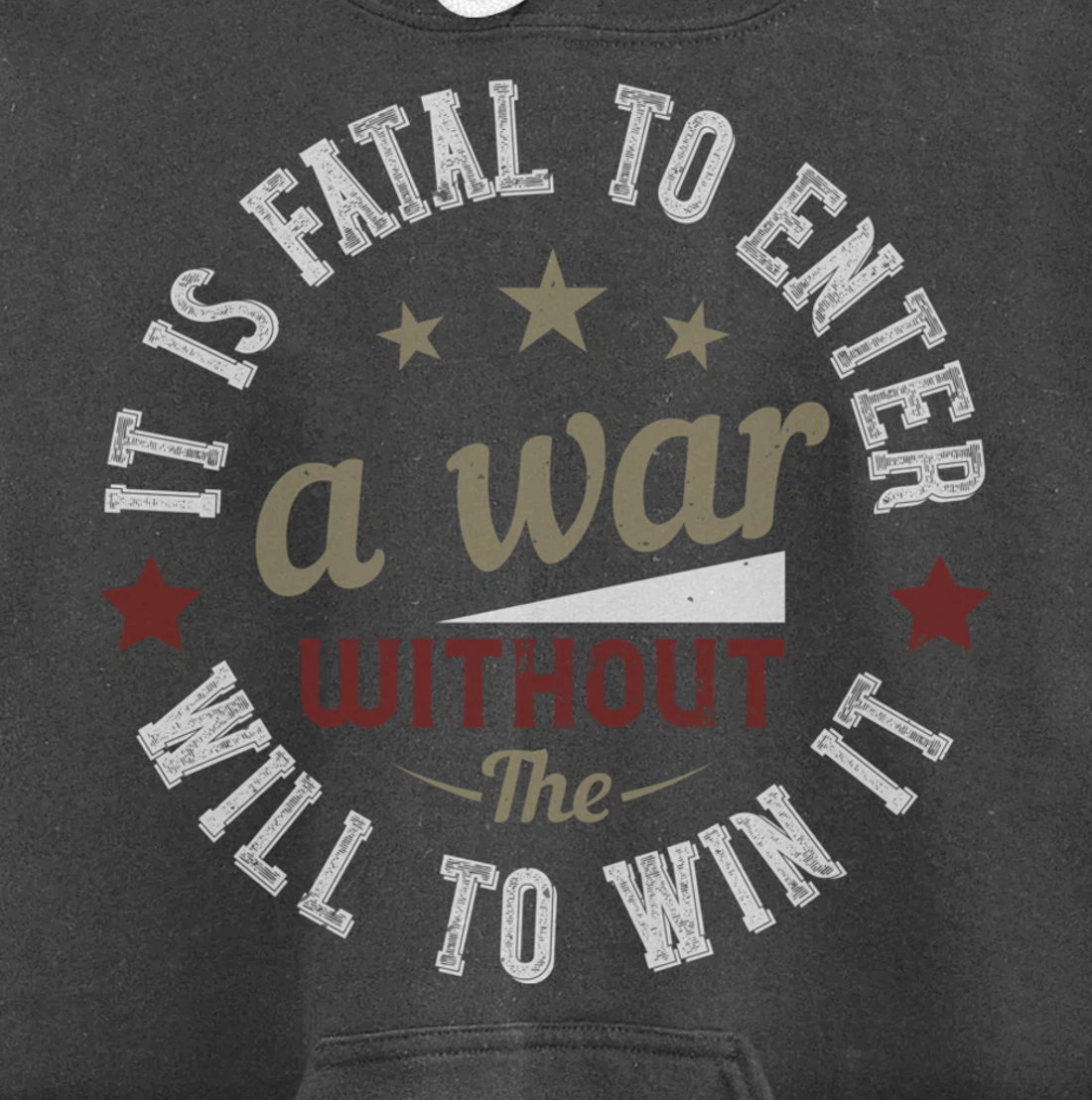 The Will To WinThe War, US Flag, US Military, Veterans Day Pullover Hoodie
