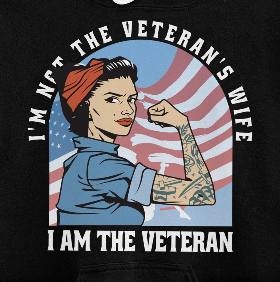 Woman Veteran - Veteran's Day Quote Saying Pullover Hoodie