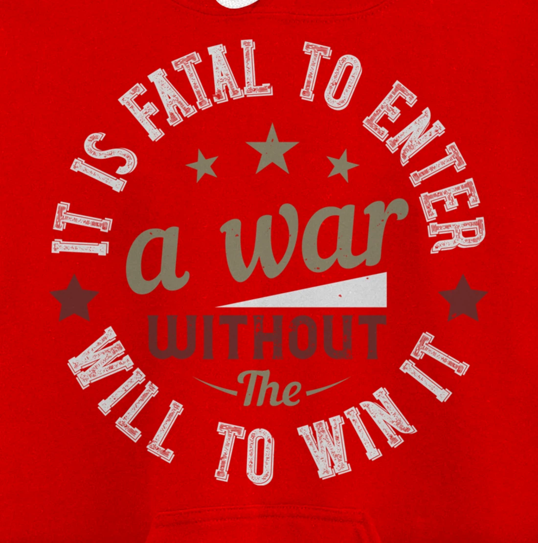 The Will To WinThe War, US Flag, US Military, Veterans Day Pullover Hoodie