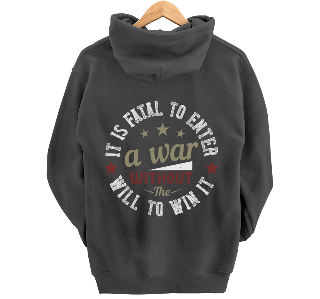 The Will To WinThe War, US Flag, US Military, Veterans Day Pullover Hoodie