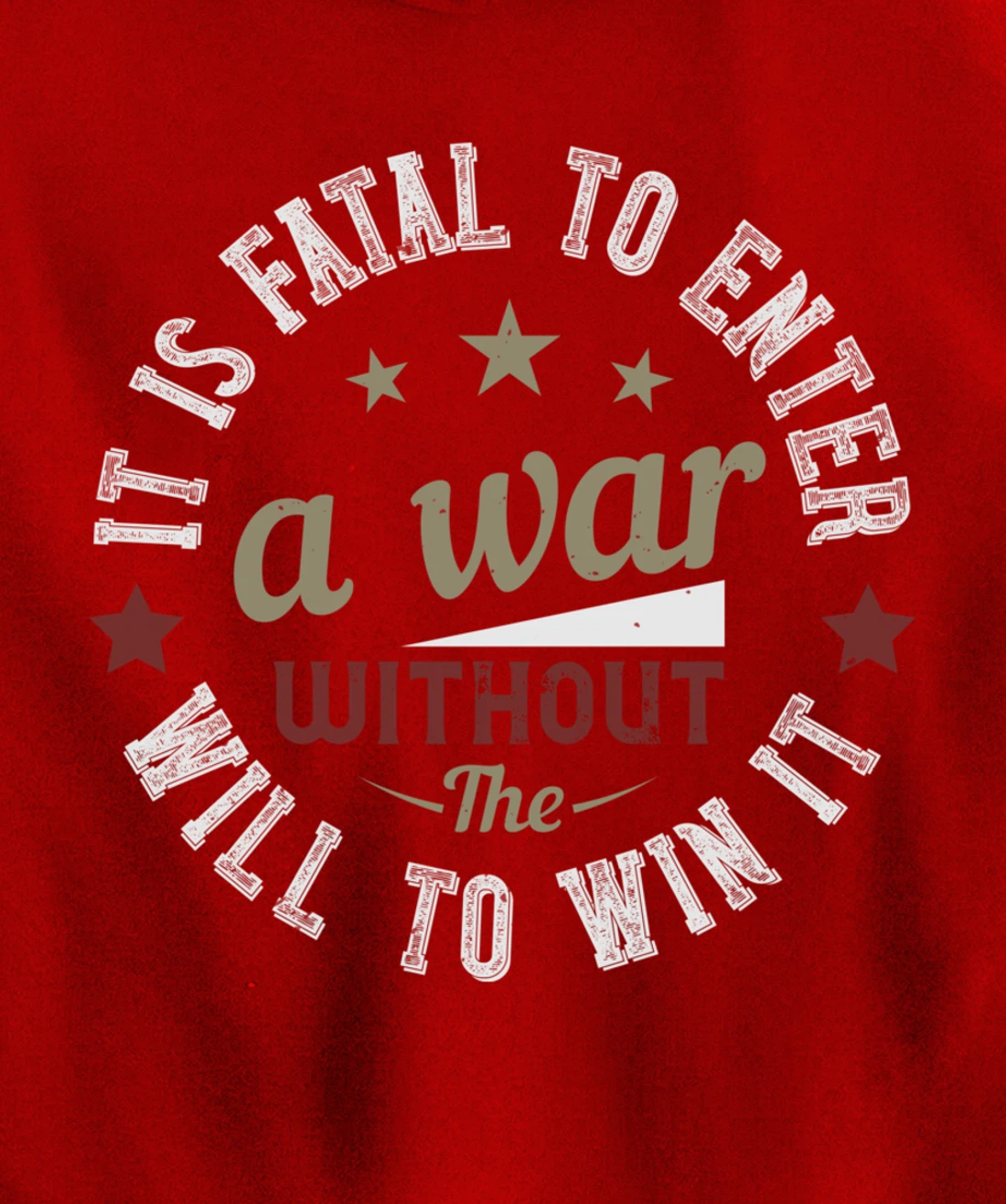 The Will To WinThe War, US Flag, US Military, Veterans Day Pullover Hoodie