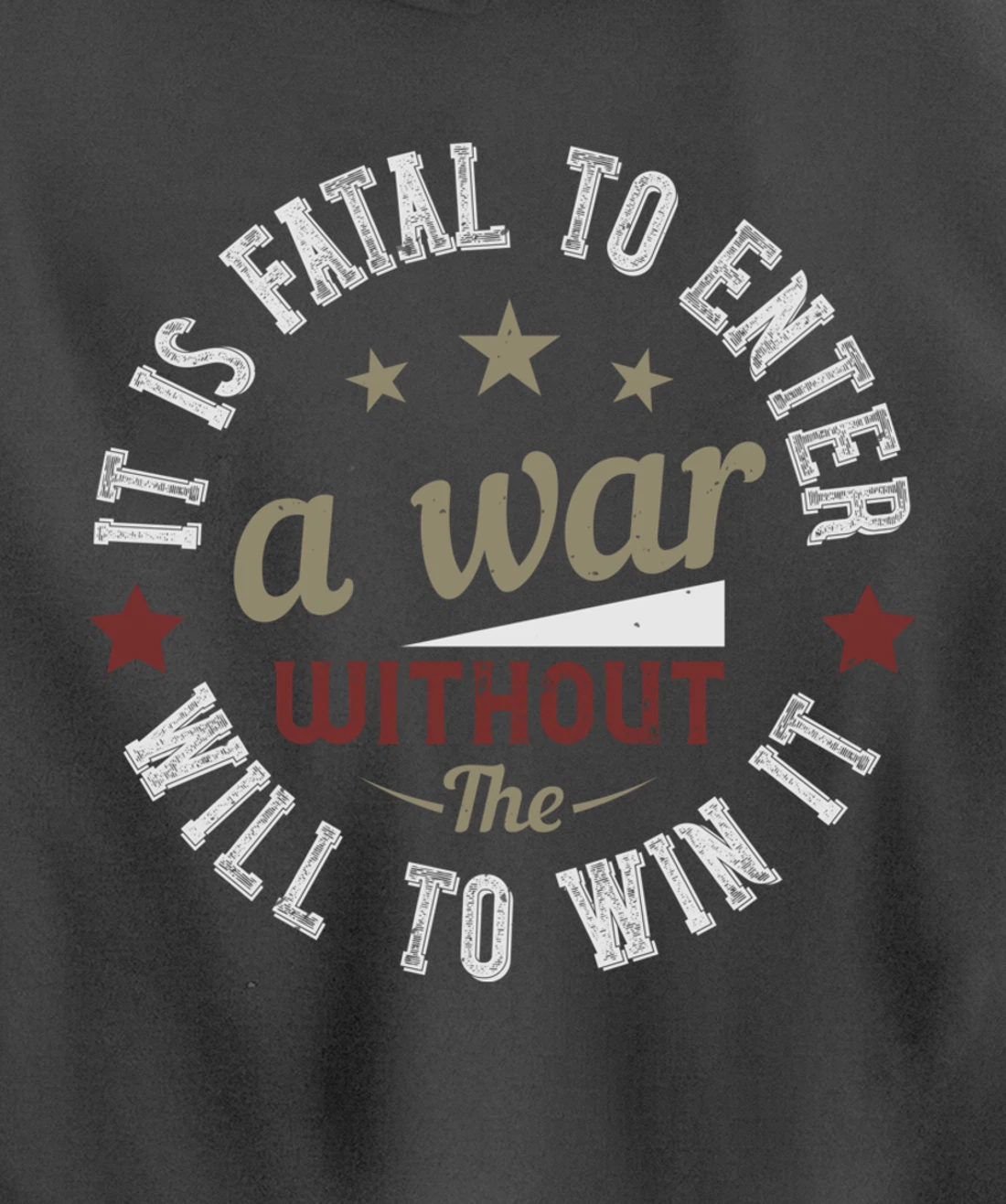 The Will To WinThe War, US Flag, US Military, Veterans Day Pullover Hoodie