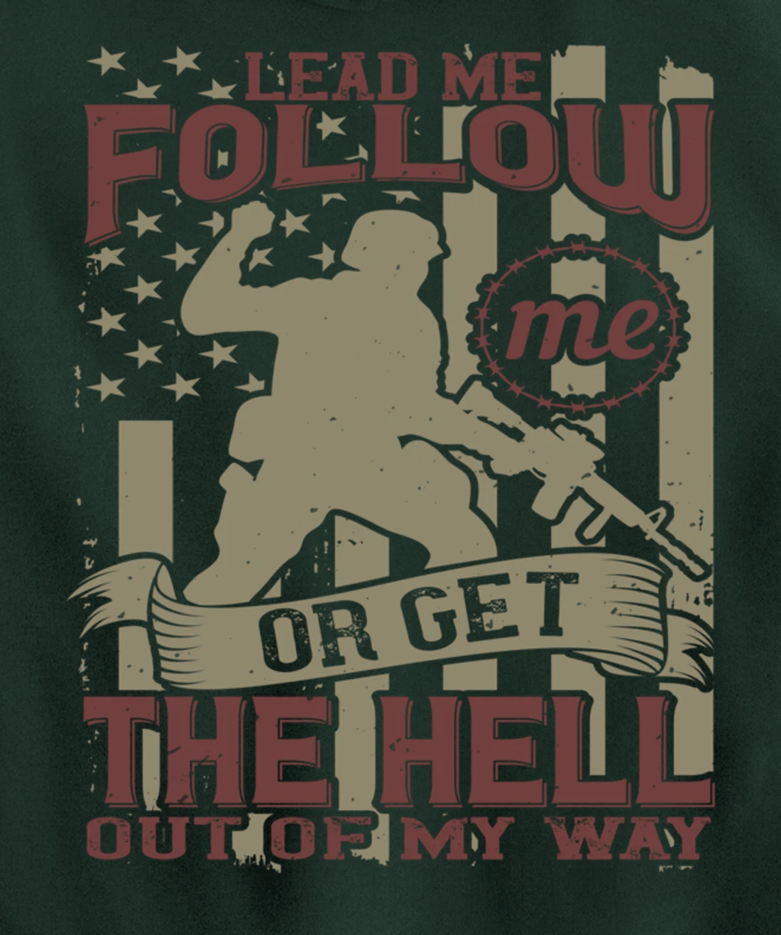 Lead Me Follow Me, US Flag, US Military, Happy Veterans Day Pullover Hoodie