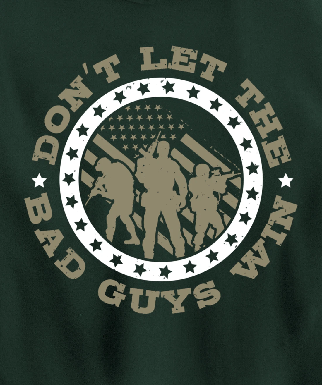 Dont Let The Bad Guys Win, US Flag, US Military Veterans Day Pullover Hoodie
